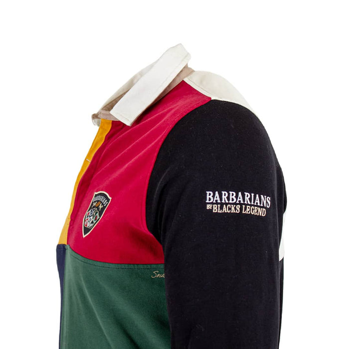 Polo Barbarians multicolore à manches longues Blacks Legend (Vue du profil gauche)