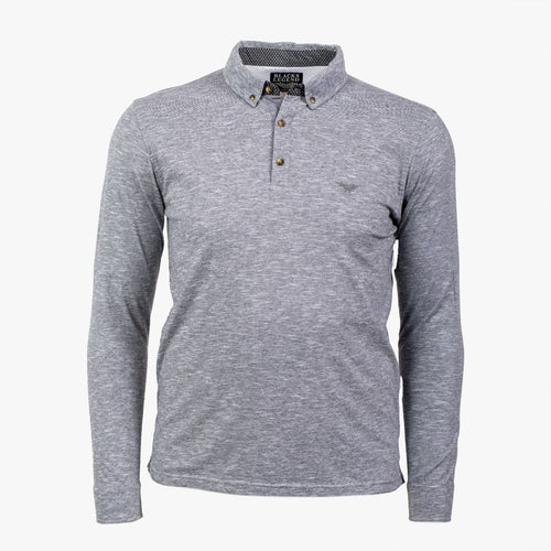 Polo Manches Longues Gris Chiné A612PL22-GR7-S - Blacks Legend