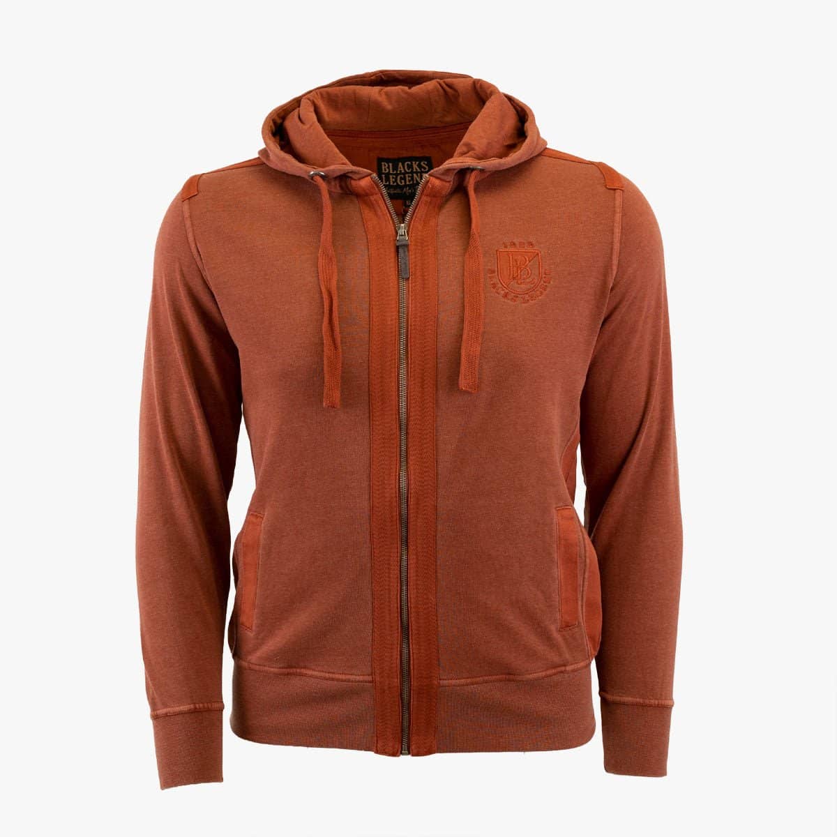 Sweat à capuche full-zip orange - Blacks Legend