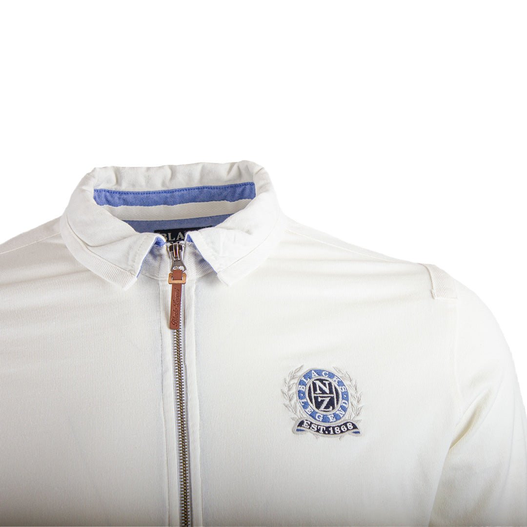 sweat polo full zip blanc A021SW03-WH4-S#10269 - Blacks Legend