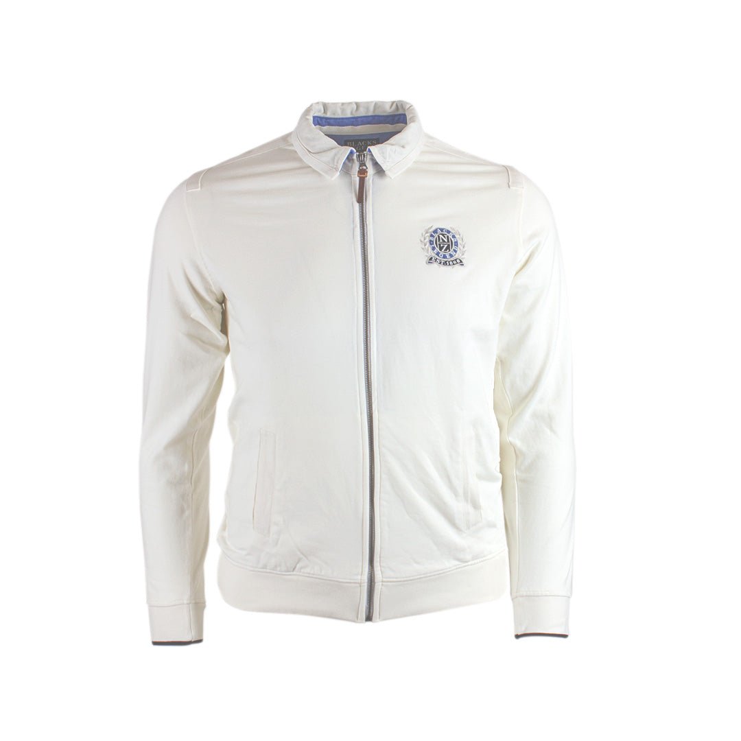 sweat polo full zip blanc A021SW03-WH4-S#10269 - Blacks Legend