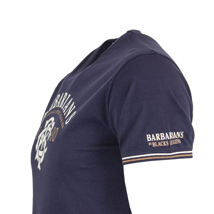 T-shirt Barbarians BFC bleu marine (Vue manche)