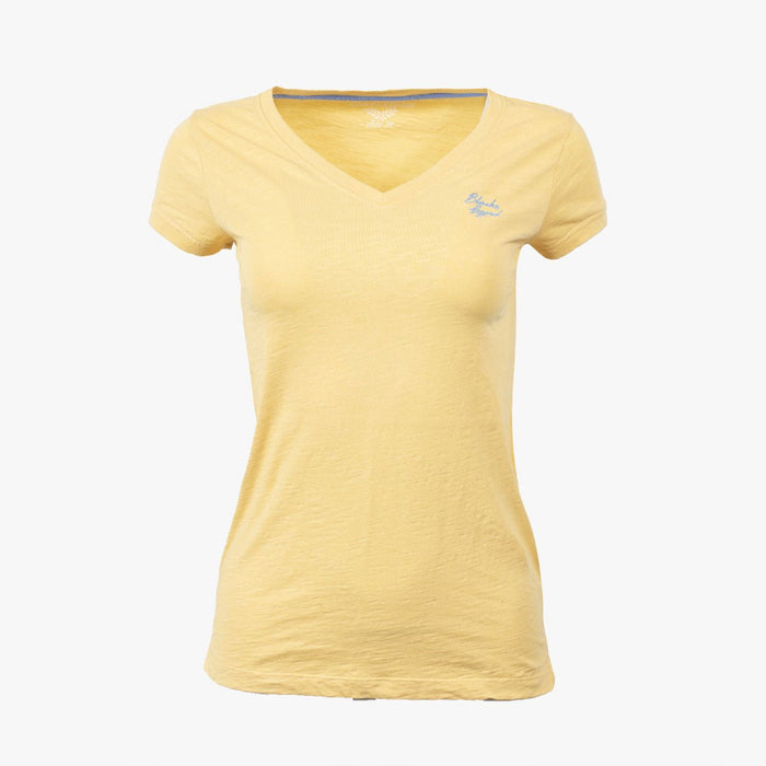 tee-shirt femme jaune A122TCW12-JA1-36#42753 - Blacks Legend